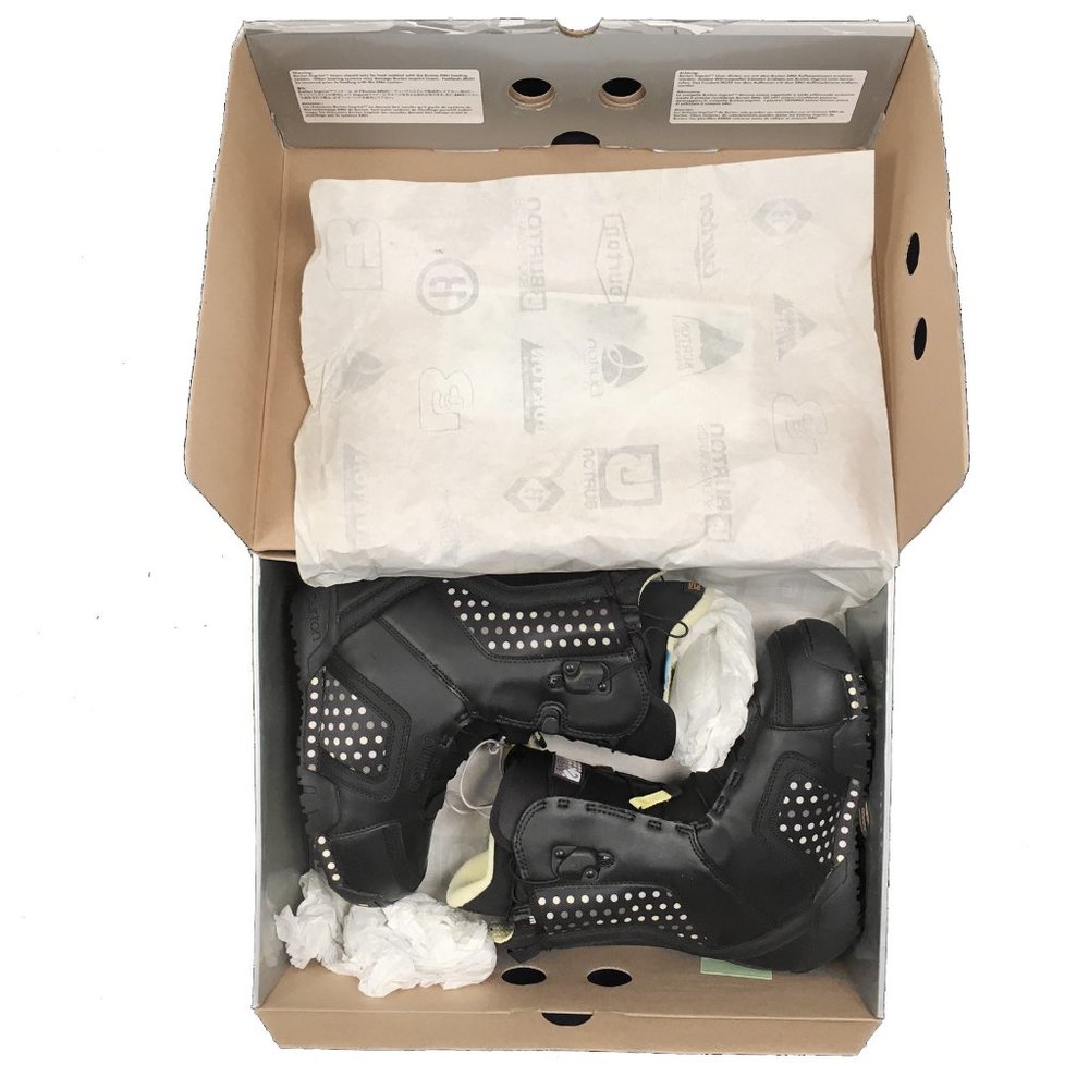 NEW Burton Emerald Womens Snowboard Boots! Black With Polka Dots Size 4 5 6